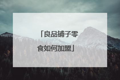 良品铺子零食如何加盟