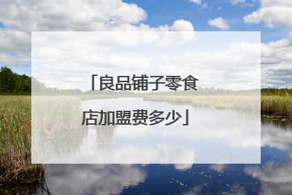 良品铺子零食店加盟费多少