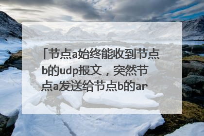 节点a始终能收到节点b的udp报文，突然节点a发送给节点b的arp询问没有回应了，能靠udp维持吗？