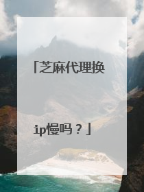 芝麻代理换ip慢吗?