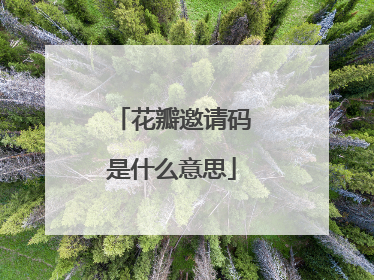 花瓣邀请码是什么意思