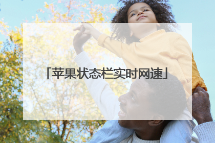苹果状态栏实时网速