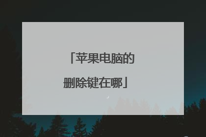 苹果电脑的删除键在哪