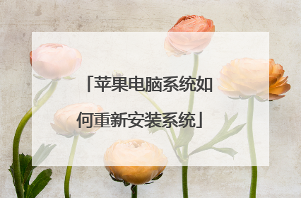 苹果电脑系统如何重新安装系统