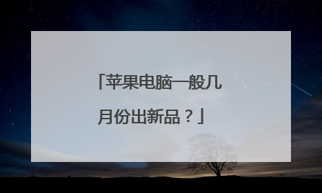 苹果电脑一般几月份出新品?