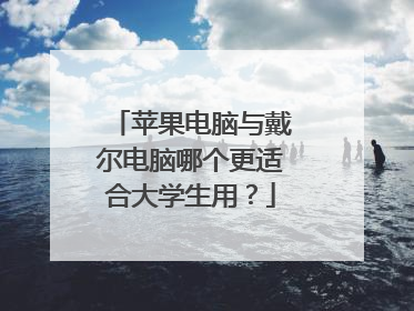 苹果电脑与戴尔电脑哪个更适合大学生用?