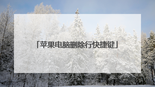 苹果电脑删除行快捷键