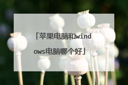 苹果电脑和windows电脑哪个好