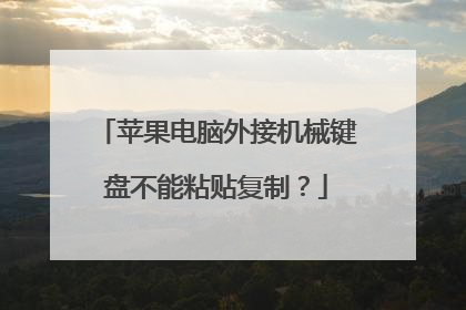 苹果电脑外接机械键盘不能粘贴复制?