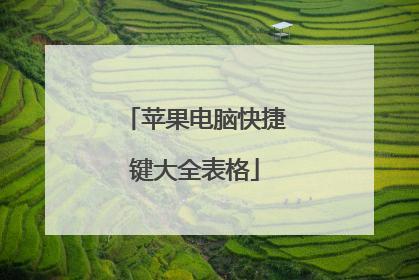 苹果电脑快捷键大全表格