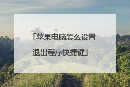 苹果电脑怎么设置退出程序快捷键