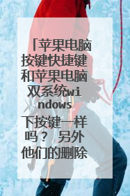 苹果电脑按键快捷键和苹果电脑双系统windows下按键一样吗？ 另外他们的删除文件是哪个快捷键