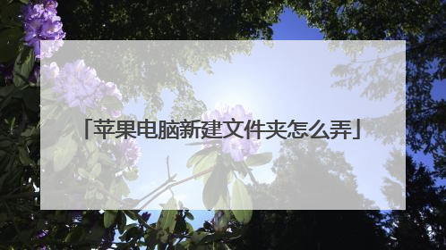 苹果电脑新建文件夹怎么弄