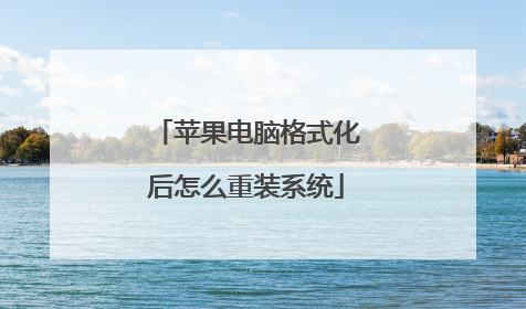 苹果电脑格式化后怎么重装系统