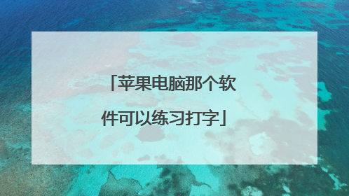 苹果电脑那个软件可以练习打字