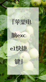 苹果电脑excel快捷键