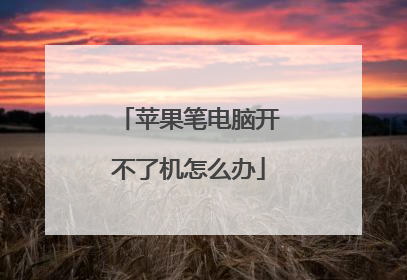 苹果笔电脑开不了机怎么办
