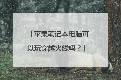 苹果笔记本电脑可以玩穿越火线吗？