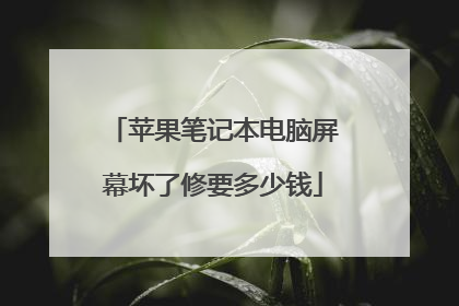 苹果笔记本电脑屏幕坏了修要多少钱