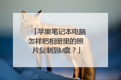 苹果笔记本电脑怎样把相册里的照片复制到U盘?