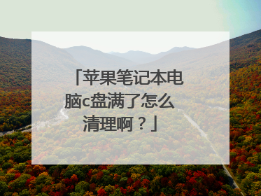 苹果笔记本电脑c盘满了怎么清理啊？
