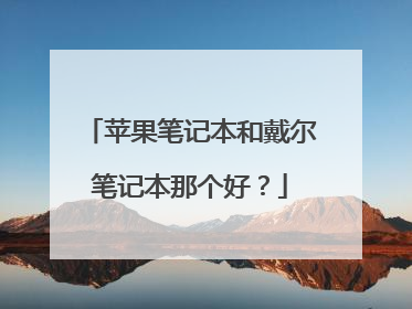苹果笔记本和戴尔笔记本那个好?