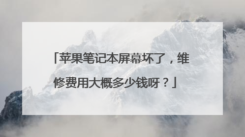 苹果笔记本屏幕坏了,维修费用大概多少钱呀?