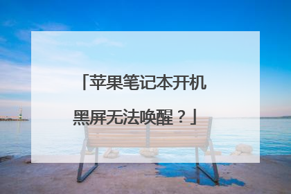 苹果笔记本开机黑屏无法唤醒?