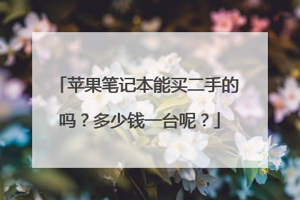 苹果笔记本能买二手的吗？多少钱一台呢？