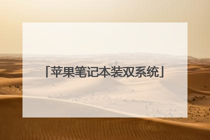 苹果笔记本装双系统
