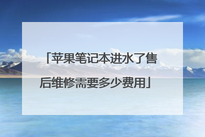 苹果笔记本进水了售后维修需要多少费用