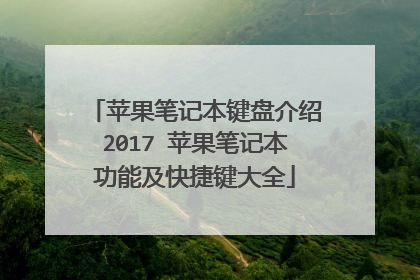 苹果笔记本键盘介绍2017 苹果笔记本功能及快捷键大全