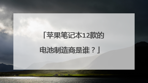苹果笔记本12款的电池制造商是谁？