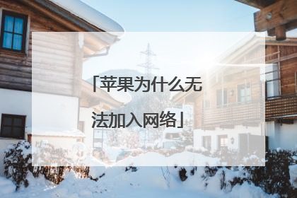 苹果为什么无法加入网络