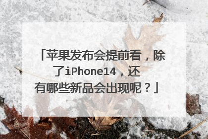 苹果发布会提前看，除了iPhone14，还有哪些新品会出现呢？