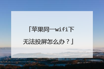 苹果同一wifi下无法投屏怎么办?
