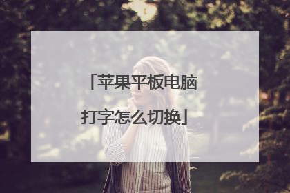 苹果平板电脑打字怎么切换