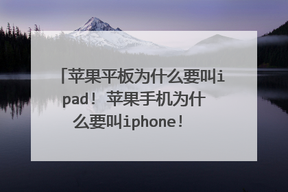 苹果平板为什么要叫ipad! 苹果手机为什么要叫iphone! 我想知道名字的来源!