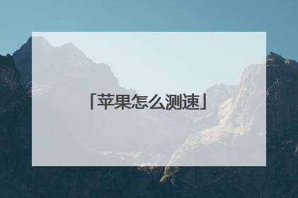 苹果怎么测速