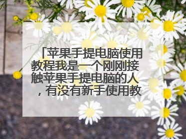 苹果手提电脑使用教程我是一个刚刚接触苹果手提电脑的人,有没有新手使用教程?谢谢