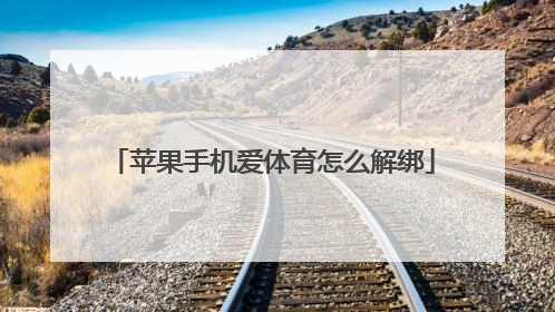 苹果手机爱体育怎么解绑