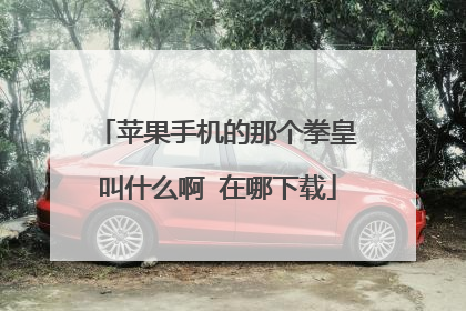 苹果手机的那个拳皇叫什么啊 在哪下载