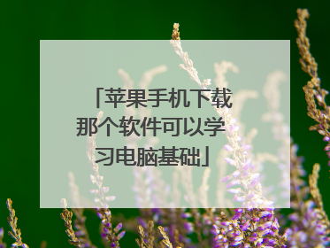 苹果手机下载那个软件可以学习电脑基础