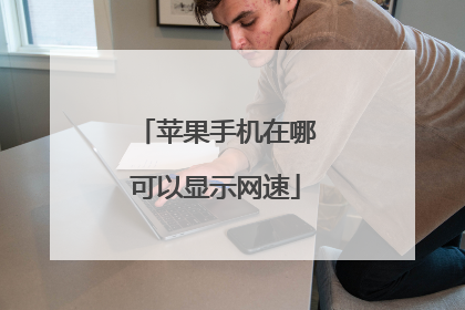 苹果手机在哪可以显示网速