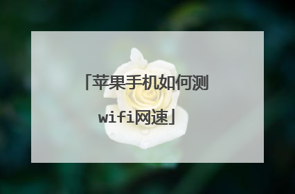 苹果手机如何测wifi网速