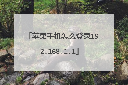 苹果手机怎么登录192.168.1.1
