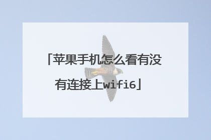 苹果手机怎么看有没有连接上wifi6