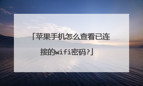 苹果手机怎么查看已连接的wifi密码?