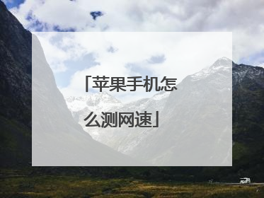 苹果手机怎么测网速