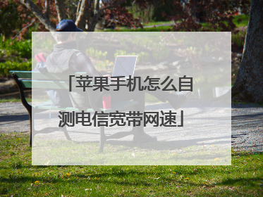 苹果手机怎么自测电信宽带网速